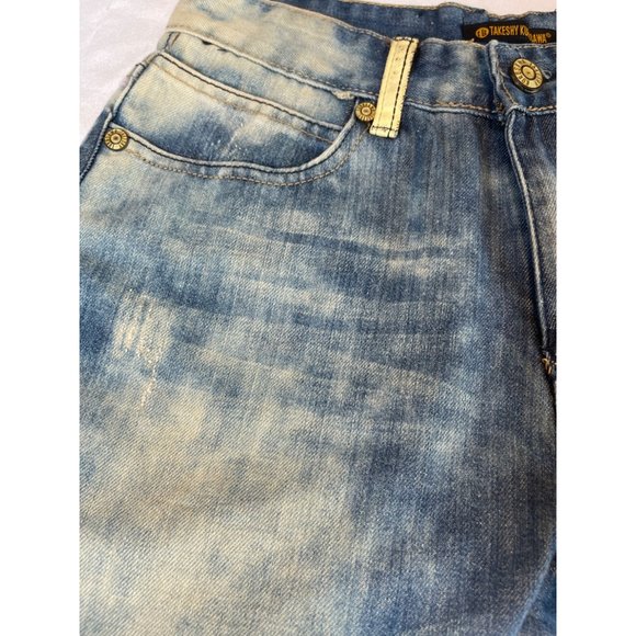 Takeshy Kurosawa Acid Wash Cut Off Denim Shorts Men's Size 30 - Picture 2 of 6